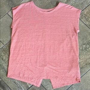 Casual Pink Short Sleeve Top